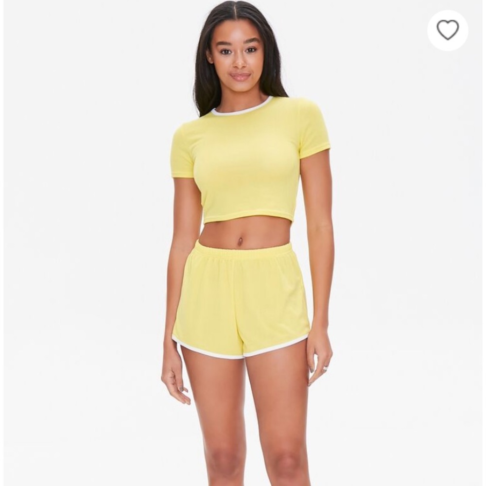 Forever 21 Yellow shorts set